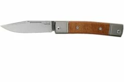 LionSteel BestMan BM1 CVN Natural Canvas Micarta Slipjoint Taschenmesser