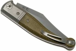 LionSteel Gitano Green Canvas Micarta GT01 CVG Taschenmesser, Gudy Van Poppel Design -Messer Verkaufsgeschäft LI GT01 CVG 04 lionsteel