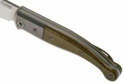 LionSteel Gitano Green Canvas Micarta GT01 CVG Taschenmesser, Gudy Van Poppel Design -Messer Verkaufsgeschäft LI GT01 CVG 07 lionsteel