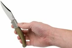 LionSteel Gitano Green Canvas Micarta GT01 CVG Taschenmesser, Gudy Van Poppel Design -Messer Verkaufsgeschäft LI GT01 CVG 08 lionsteel