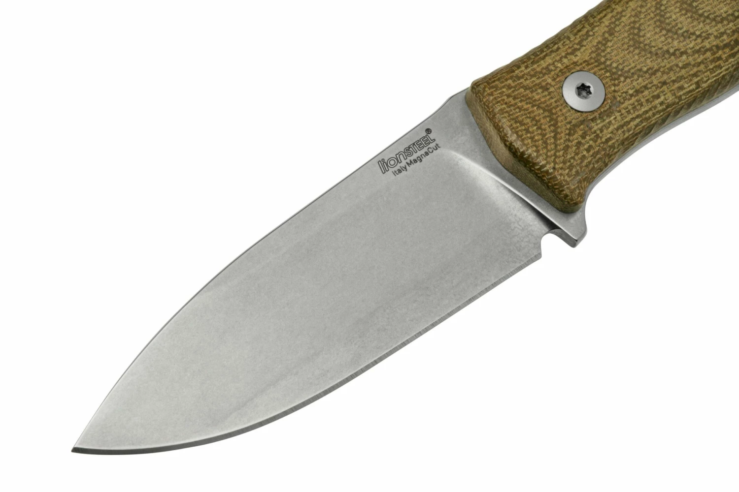 Lionsteel M4 Green Micarta MagnaCut M4-MC-CVG, Knivesandtools Exclusive, Feststehendes Messer 5 Lionsteel M4 Green Micarta MagnaCut M4-MC-CVG, Knivesandtools Exclusive, Feststehendes Messer – Bild 3