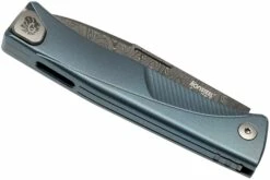 LionSteel Thrill TL-D-BL Damascus, Blaues Titan Integral Slipjoint Taschenmesser -Messer Verkaufsgeschäft LI TL D BL 04 lionsteel