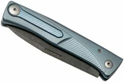 LionSteel Thrill TL-D-BL Damascus, Blaues Titan Integral Slipjoint Taschenmesser -Messer Verkaufsgeschäft LI TL D BL 05 lionsteel