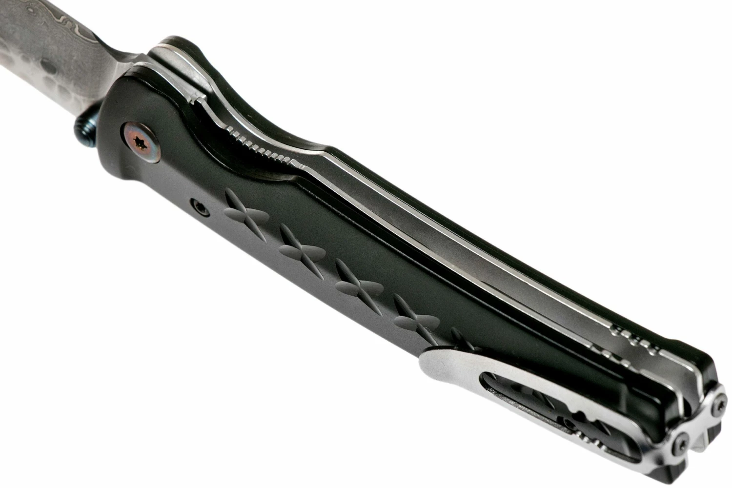 Mcusta MC-161D Fusion, Black, Schwarzer Aluminiumgriff / Damastklinge 7 Mcusta MC-161D Fusion, Black, Schwarzer Aluminiumgriff / Damastklinge – Bild 5