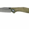 MKM Fara MY01-GC Green Micarta Taschenmesser, Lucas Burnley Design