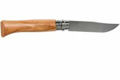 Opinel Taschenmesser No. 8 Luxury Range Mit Lederetui, Olivenholz -Messer Verkaufsgeschäft OP001004 02 opinel v201903