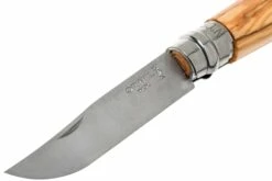 Opinel Taschenmesser No. 8 Luxury Range Mit Lederetui, Olivenholz -Messer Verkaufsgeschäft OP001004 03 opinel v201903