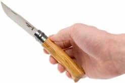 Opinel Taschenmesser No. 8 Luxury Range, Edelstahl, Olivenholz -Messer Verkaufsgeschäft OP002023 07 opinel op002023 07