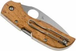 Spyderco Chaparral Birdseye Maple Wood C152WDP Taschenmesser -Messer Verkaufsgeschäft SPC152WDP 04 spyderco