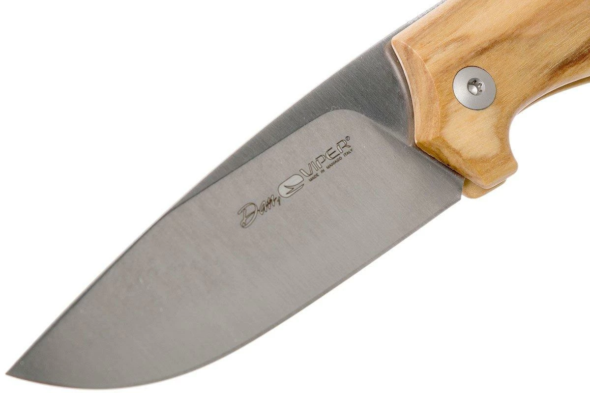 Viper Dan 1 V5928UL Olivenholz, N690, Drop-Point-Klinge 5 Viper Dan 1 V5928UL Olivenholz, N690, Drop-Point-Klinge – Bild 3