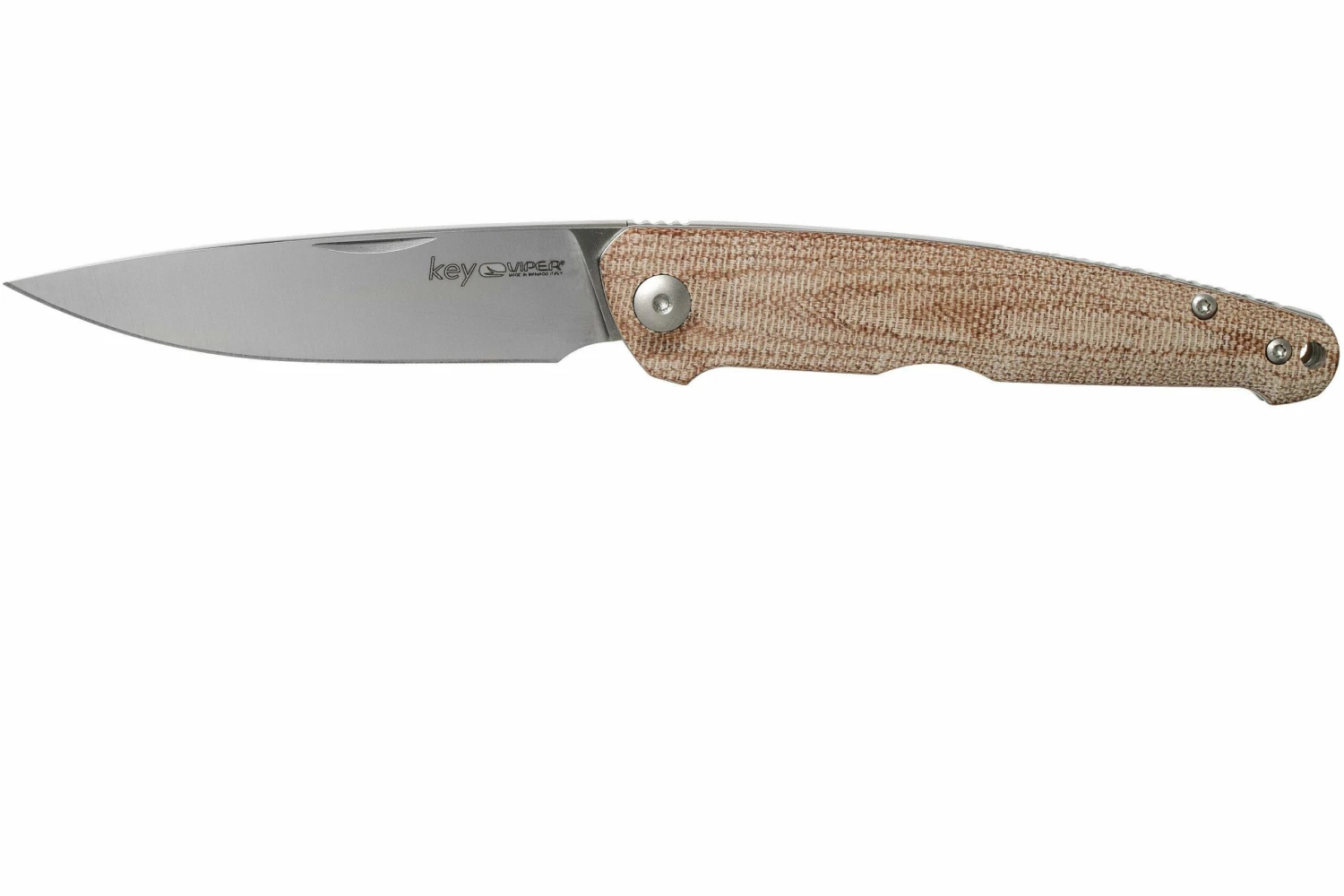 Viper Key V5976CN Natural Canvas Micarta Taschenmesser, Jesper Voxnaes Design 3 Viper Key V5976CN Natural Canvas Micarta Taschenmesser, Jesper Voxnaes Design