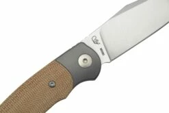 Viper Twin, V6002CN, Satin M390, Natural Canvas Micarta Taschenmesser, Fabrizio Silvestrelli Design -Messer Verkaufsgeschäft VPV6002CN 05 viper