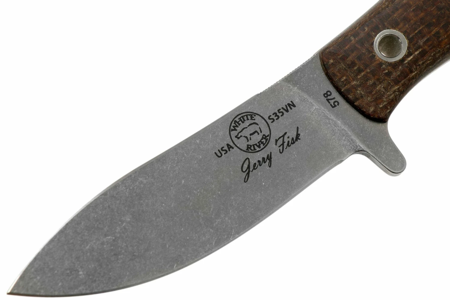 White River Knives Sendero Pack Jagdmesser Natural Burlap Micarta, Jerry Fisk Design 5 White River Knives Sendero Pack Jagdmesser Natural Burlap Micarta, Jerry Fisk Design – Bild 3